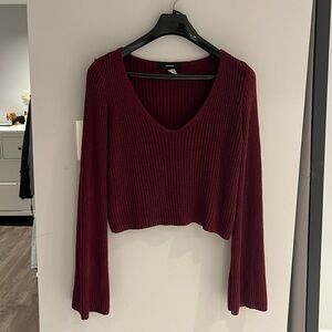 Forever 21 Knitted Bell Sleeve Sweater